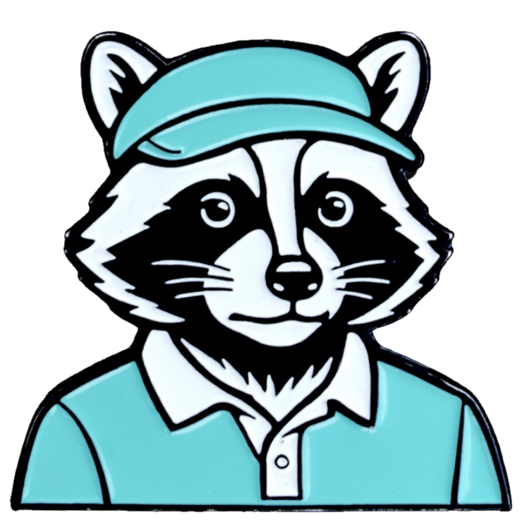 Scrambles, the We Should Rip raccoon mascot